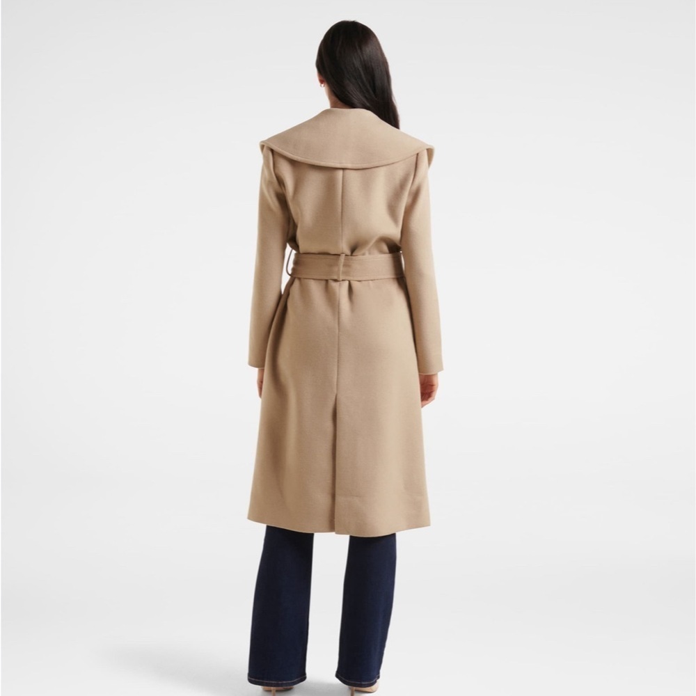 EVER NEW Sz 12P Amy Shawl Collar Wrap Coat Luxury Wool Blend Lined NEW WITH TAG - Picture 3 of 16